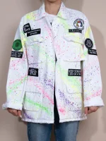 Ayios Jacket - White Splash - Image 2