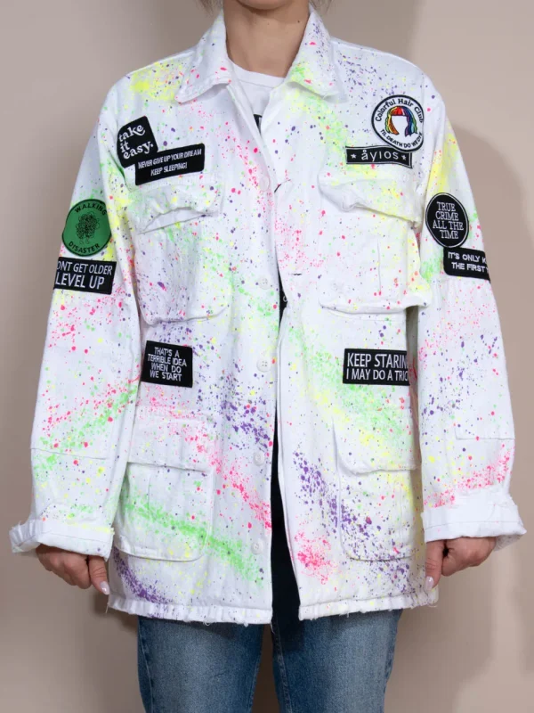 Ayios Jacket - White Splash - Image 2