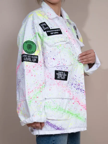 Ayios Jacket - White Splash