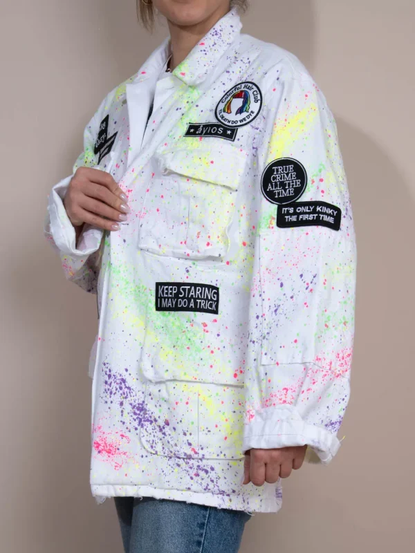 Ayios Jacket - White Splash - Image 4