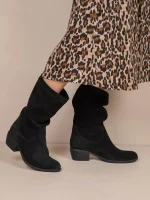 Botte Chaussette Noir Γυναικείες Δερμάτινες Μπότες Μαύρες - Image 3