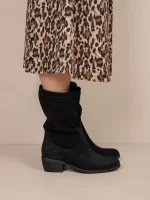 Botte Chaussette Noir Γυναικείες Δερμάτινες Μπότες Μαύρες - Image 5