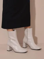 Botte Coco Γυναικεία Δερμάτινα Μποτάκια Εκρού - Image 4