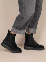 Botte Doux Noir Γυναικεία Δερμάτινα Μποτάκια Μαύρα - Image 2