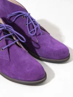Canard Mauve - Γυναικεία Μποτάκια Δερμάτινα, Μωβ - Image 7