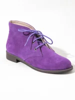 Canard Mauve - Γυναικεία Μποτάκια Δερμάτινα, Μωβ - Image 8