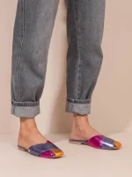 Gaze Multi Γυναικεία Δερμάτινα Mules Πολύχρωμα - Image 2