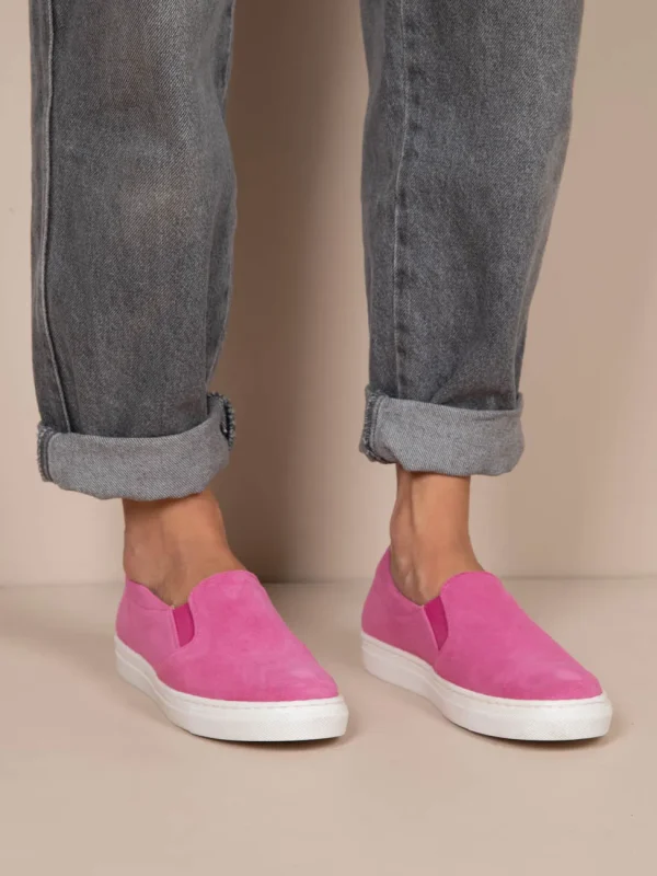 Finess Fuchsia Γυναικεία Δερμάτινα Sneakers Φούξια - Image 2