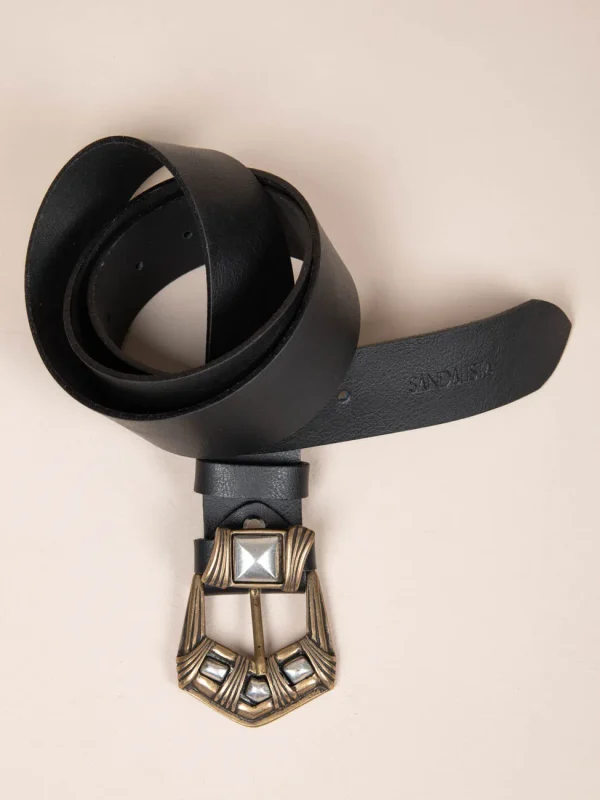 Ring Noir Γυναικεία Δερμάτινη Ζώνη Μαύρη - Image 1