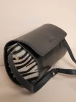 Zebri Mini Γυναικεία Δερμάτινη Χειροποίητη Τσάντα Ζεβρέ - Image 4
