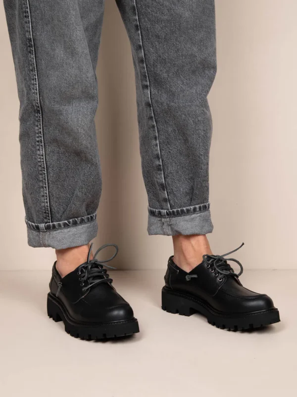 Foret Noir Γυναικεία Δερμάτινα Loafers Μαύρα - Image 6