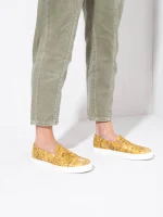 Finess Jaune, Δερμάτινα Sneakers Κίτρινο