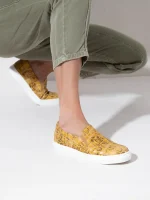 Finess Jaune, Δερμάτινα Sneakers Κίτρινο - Image 2