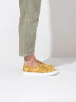 Finess Jaune, Δερμάτινα Sneakers Κίτρινο - Image 3