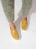 Finess Jaune, Δερμάτινα Sneakers Κίτρινο - Image 5