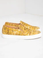 Finess Jaune, Δερμάτινα Sneakers Κίτρινο - Image 7