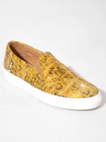 Finess Jaune, Δερμάτινα Sneakers Κίτρινο - Image 9