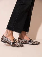 Le Moccasin Leo Γυναικεία Δερμάτινα Μοκασίνια Λεοπάρ - Image 2