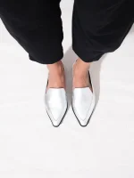 Manchot Dargent- Γυναικεία Loafers, Ασημί - Image 5