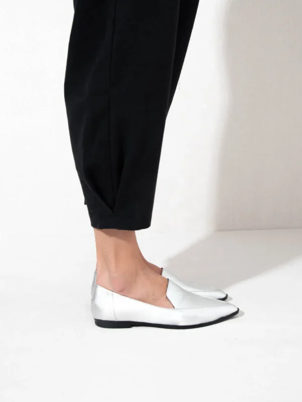 Manchot Dargent- Γυναικεία Loafers, Ασημί - Image 6