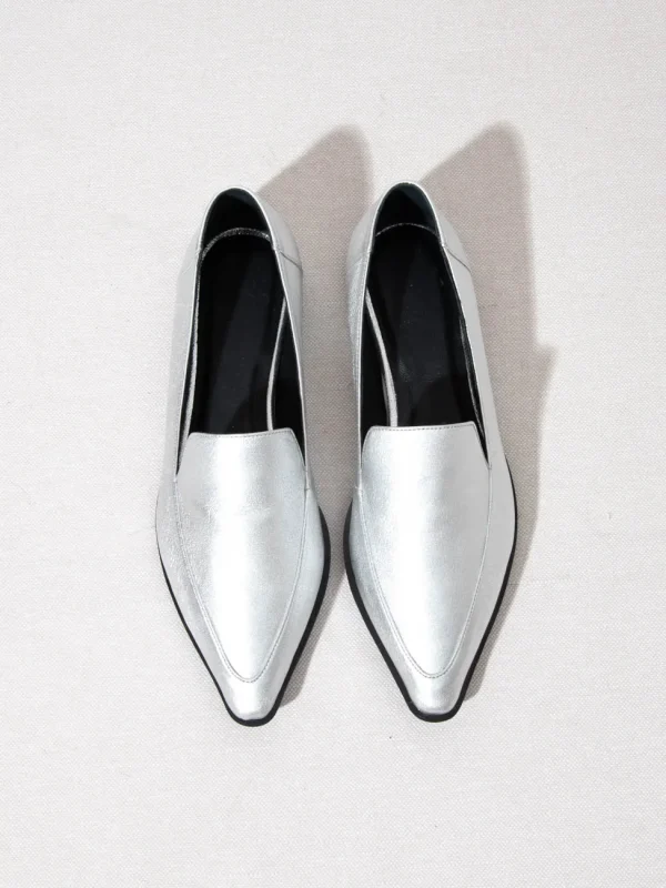 Manchot Dargent- Γυναικεία Loafers, Ασημί - Image 7