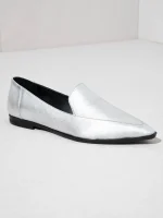 Manchot Dargent- Γυναικεία Loafers, Ασημί - Image 8