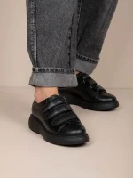 Triade Noir Γυναικεία Δερμάτινα Sneakers Μαύρα - Image 2