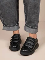 Triade Noir Γυναικεία Δερμάτινα Sneakers Μαύρα - Image 3