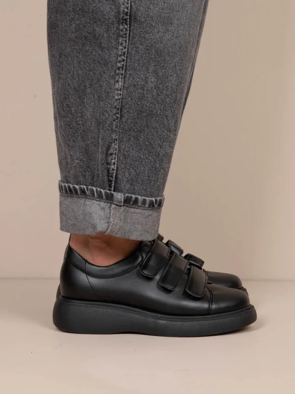 Triade Noir Γυναικεία Δερμάτινα Sneakers Μαύρα - Image 4
