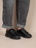 Triade Noir Γυναικεία Δερμάτινα Sneakers Μαύρα - Image 5
