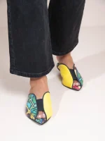 Cap Jaune - Γυναικεία Δερμάτινα Mules Flat