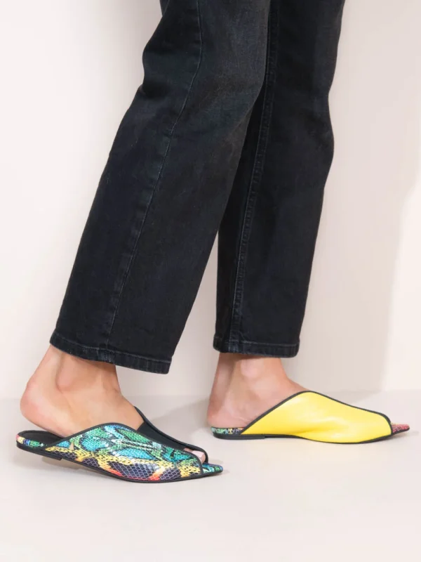 Cap Jaune - Γυναικεία Δερμάτινα Mules Flat - Image 2