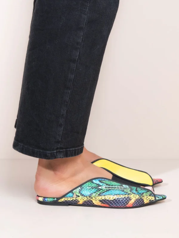 Cap Jaune - Γυναικεία Δερμάτινα Mules Flat - Image 3