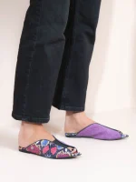 Cap Mauve - Γυναικεία Δερμάτινα Mules Flat - Image 2