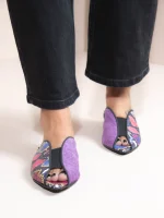 Cap Mauve - Γυναικεία Δερμάτινα Mules Flat - Image 3
