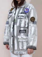 Ayios Jacket - Splash Gray/White - Image 4