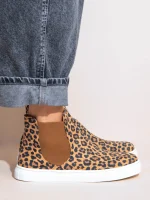 Botte Finess Leo Γυναικεία Δερμάτινα Μποτάκια Λεοπάρ - Image 2