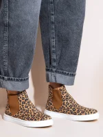 Botte Finess Leo Γυναικεία Δερμάτινα Μποτάκια Λεοπάρ - Image 3