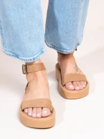 Caree Γυναικεία Δερμάτινα Flatforms Ταμπά - Image 4