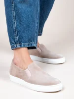 Finess Beige Γυναικεία Δερμάτινα Sneakers Μπεζ