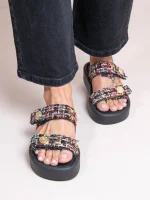 Fois Multi Γυναικεία Δερμάτινα Flatforms Πολύχρωμα - Image 4
