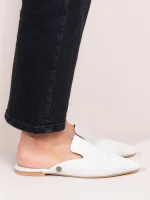 Gray Majesty Γυναικεία Δερμάτινα Mules Γκρι Πάγου - Image 2