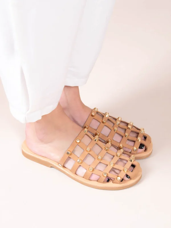 Grillet Stellar Γυναικεία Δερμάτινα Mules/Σανδάλια Ταμπά Με Τρουκς - Image 1