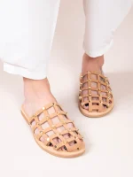 Grillet Stellar Γυναικεία Δερμάτινα Mules/Σανδάλια Ταμπά Με Τρουκς - Image 2