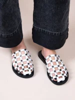 Grillet Stellar Blanc Γυναικεία Δερμάτινα Mules/Σανδάλια Λευκά Με Τρουκς - Image 5