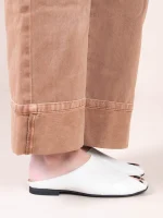 Jasmine Snake Blanc Γυναικεία Δερμάτινα Mules Λευκό/Γκρι Πάγου - Image 4
