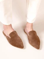Terra Majesty Γυναικεία Δερμάτινα Mules Ταμπά