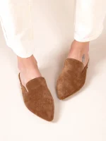 Terra Majesty Γυναικεία Δερμάτινα Mules Ταμπά - Image 4
