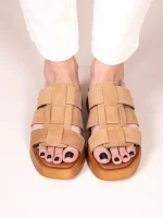 Noyer Eleve Γυναικεία Δερμάτινα Flatforms Ταμπά - Image 4