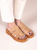 Noyer Eleve Γυναικεία Δερμάτινα Flatforms Ταμπά - Image 5